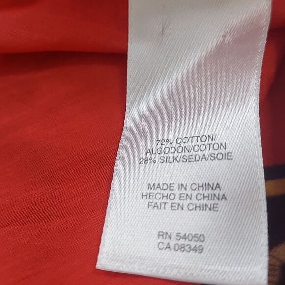 Jones New York Signature Petite Boho Silk /Cotton Blouse Size PL - Picture 9 of 9